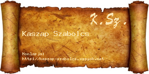 Kaszap Szabolcs névjegykártya